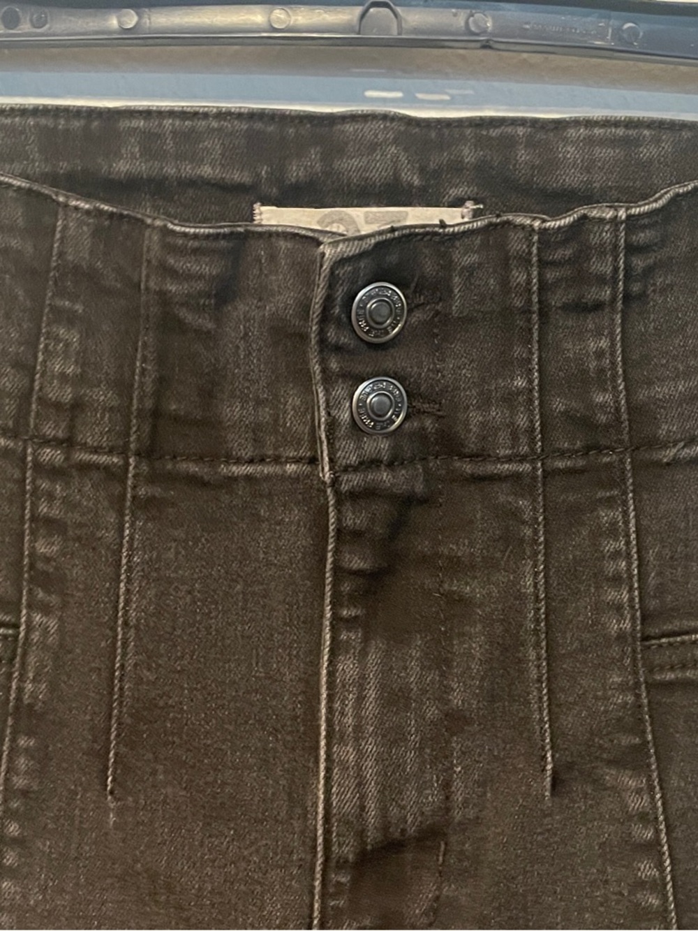 We the Free People Black Bell Bottom Jeans sz 27 31” inseam 70s Vibe High Rise - Picture 6 of 15